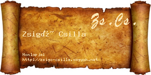 Zsigó Csilla névjegykártya