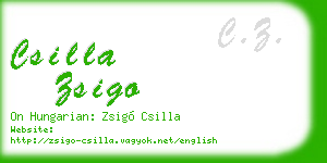 csilla zsigo business card